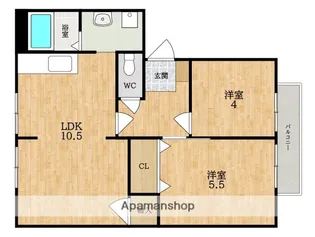 ファミール北郡山【1階】の間取り