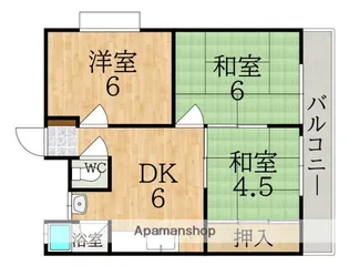 三輪マンション【1階】の間取り