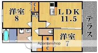 オークコート【1階】の間取り