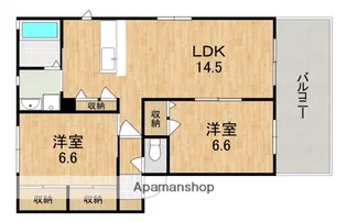 ラフィネ梅美台【2階】の間取り