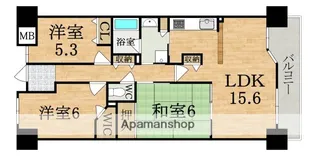 ディアステージ奈良三条【8階】の間取り