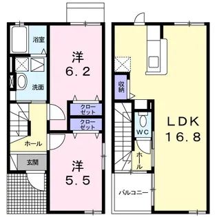 チェリーヒルズ【1階】の間取り