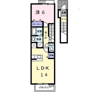 エクセルコートB【2階】の間取り