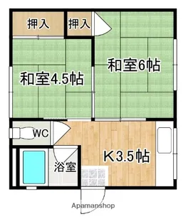 若草荘B棟【2階】の間取り