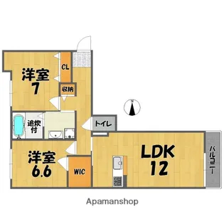 シャーメゾン青垣【1階】の間取り