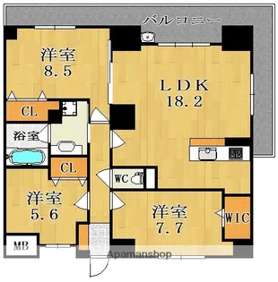 アートスクエア新大宮【4階】の間取り