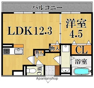 AQUA BREEZE 一颯【3階】の間取り