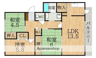 ソル・レヴェンテ学園前【2階】の間取り