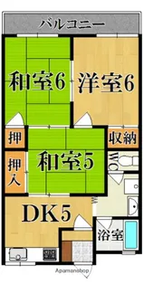 中津ハイツB(ナカツ)【2階】の間取り
