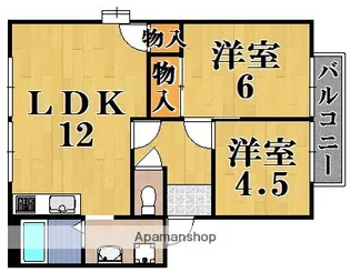 メルベーユ朱雀B【1階】の間取り