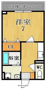 1Kの間取り画像