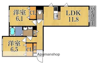 シャーメゾンフィオール【2階】の間取り