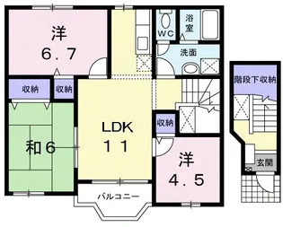 ディアコート2番館【2階】の間取り