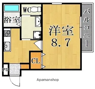 ヴィラ芝辻【2階】の間取り