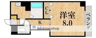 アサヒロイヤルパレス【6階】の間取り