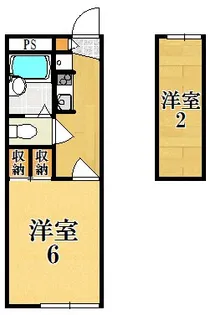 レオパレス大徳A【204号室】の間取り