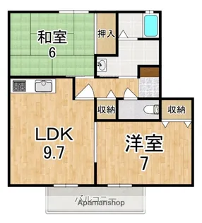 ファミール州見B棟【2階】の間取り
