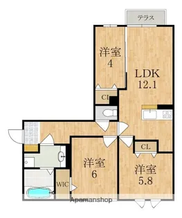 グランエスポワール【1階】の間取り