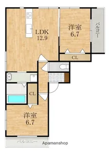 アイメゾン誓願寺【2階】の間取り