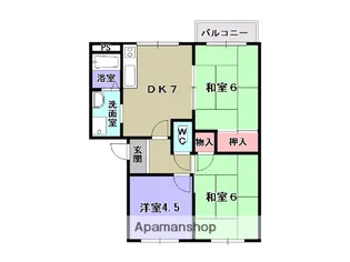 ラポールA【1階】の間取り