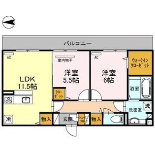 BENE STABILE(ベーネ スタービレ) A棟【202号室】の間取り