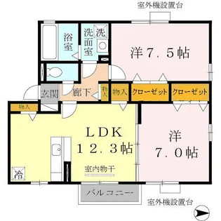 アダージョ S棟【201号室】の間取り