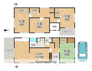 奈良県奈良市川上町【一戸建】の間取り