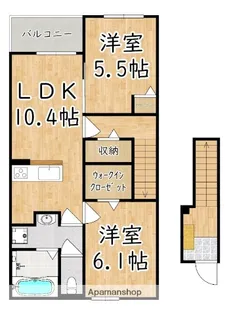 ロジュマン・ボヌール【2階】の間取り