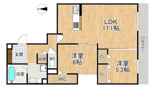 カサ・リチェル【3階】の間取り