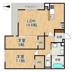 カサ・リチェル【3階】の間取り