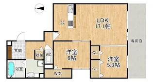 カサ・リチェル【1階】の間取り