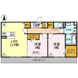 グランヴィラ【202号室】の間取り