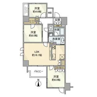奈良県奈良市西大寺南町【マンション】の間取り