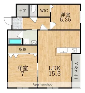 フォレスト木津【3階】の間取り