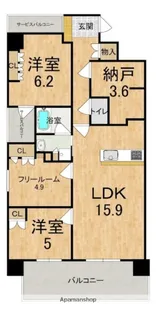 ローレルコート西大寺南町【2階】の間取り