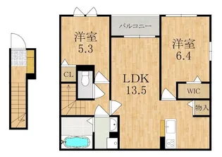 ヴェルデ ルーチェ【2階】の間取り