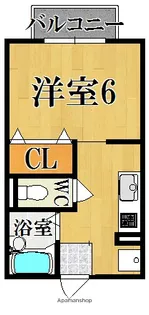 フローレス【202号室】の間取り
