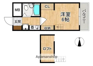 シティパレスやすらぎの道Pー5【4階】の間取り