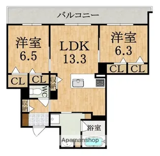 シャトードール リュミエール【4階】の間取り