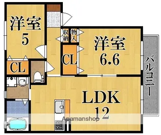 YMイーストC棟【1階】の間取り