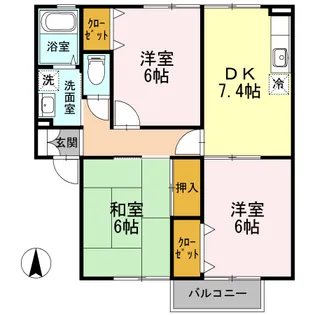 パセオボナール B棟【1階】の間取り