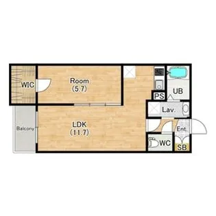 (仮称)ジーメゾンあやめ池エルシアス【0205号室】の間取り