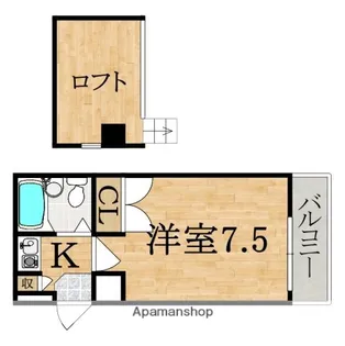 シティパレス生駒谷田町PARTⅤ【2階】の間取り