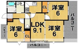 センチュリーアスカⅨ(9)【9階】の間取り
