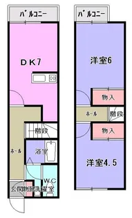 レオパレスめぐみ【104号室】の間取り