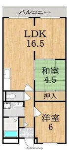 フローラル生駒【1階】の間取り