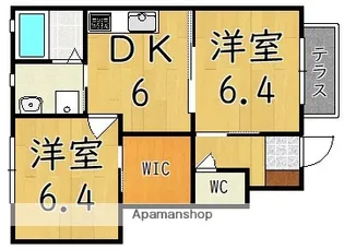 ヴィラコートB【1階】の間取り
