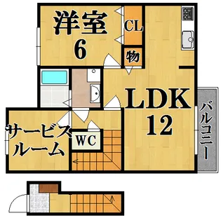エスペランサ二上【2階】の間取り