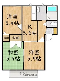 葛城GARDENSC【1階】の間取り