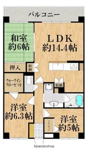 エスリード五位堂【5階】の間取り